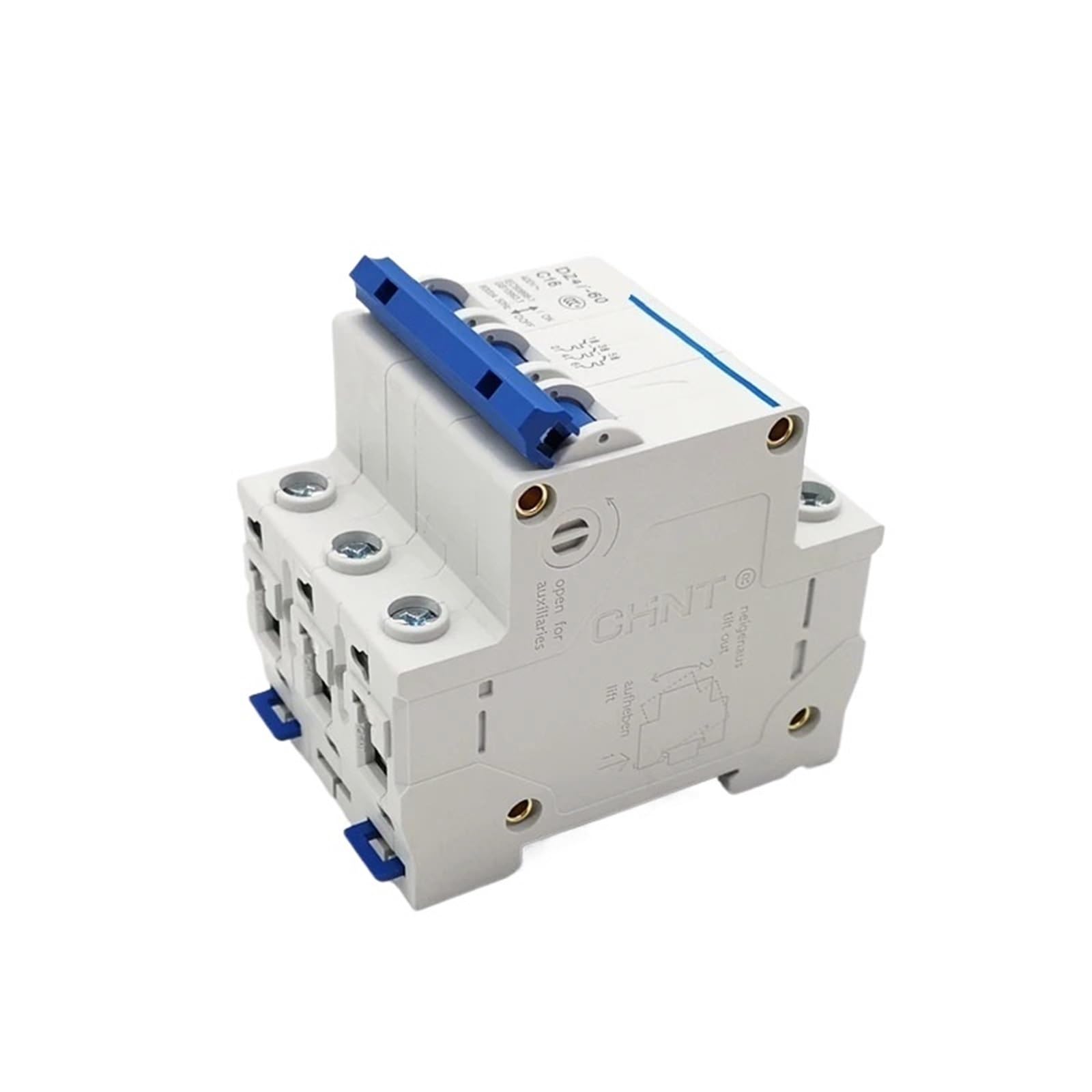 Disjoncteur DZ47-60 3P 400V triphasé type C 2A pour tableau modulaire C45N MCB