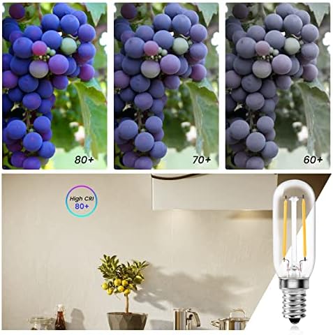 Bonlux 4W LED Cooker Hood Light Bulb, Extractor Fan Bulb,Oven Hood Bulbs 40W Hob Bulb Replacement T25 Tubular Filament SES Small Screw Cooker Hood Oven Appliance Lamp Bulb Warm White 2700K (2-Pack)