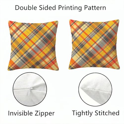 Housse de coussin extérieure imperméable orange contre l'humidité
