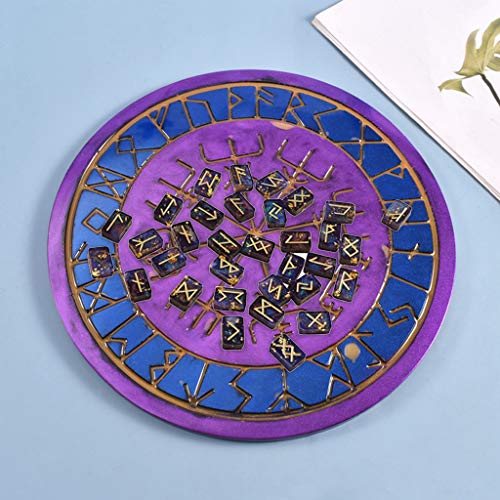 Moule en silicone runes pour résine époxy de divination - 3