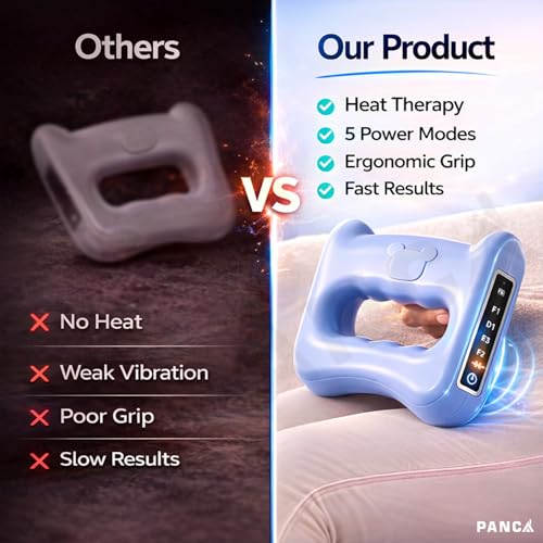 Image of PANCA Electric Belly Fat Massager Belt with Heat & Vibration | Abdominal Waist Slimming & Muscle Relaxation Device | Portable Body Shaping Fascia Massager for Home Use (Blue)