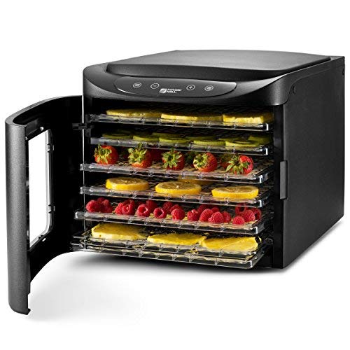 Magic Mill Food Dehydrator Machine - Digital Adjustable Timer And Temperature Control | Dryer For Jerky, Herb, Meat, Beef, Fruit And To Dry Vegetables | Over Heat Protection | 6 Plastic Trays #TOP2