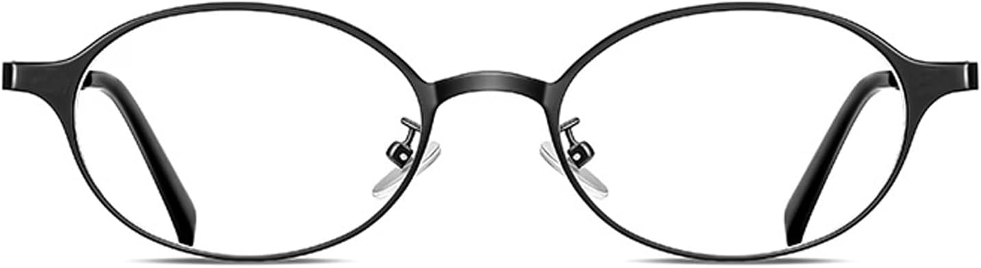 JUDOO Fashion Glasses for Women Men, Y2K Oval Blue Light Glasses Metal Rose Gold Silver Black Fake Glasses with Clear Lens - Image 4