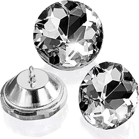 DEAYOU 150 PCS Rhinestone Crystal Buttons Cover