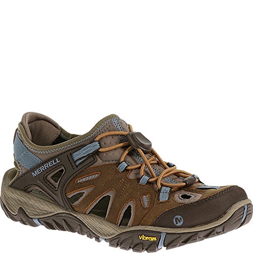 Merrell Women's All Out Blaze Sieve Water Shoe,Brown Sugar/Blue Heaven,6 M US