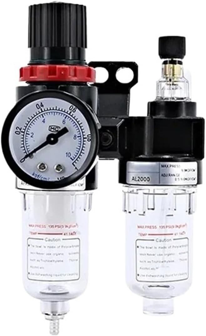 5/20 Pcs AFC2000 G1/4 Air Compressor Oil Water Separator Pressure Reducing Valve Air Filter for AFR2000+AL2000(5 Sets,AFC2000)
