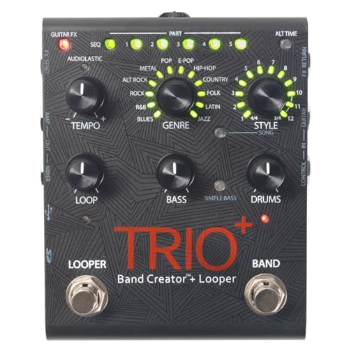 DigiTech Pedal de guitarra TRIO Plus Band Creator con lanzadera