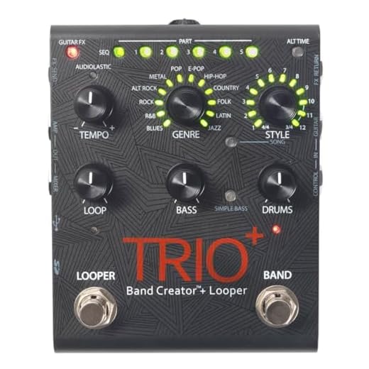 DigiTech Pedal de guitarra TRIO Plus Band Creator con lanzadera