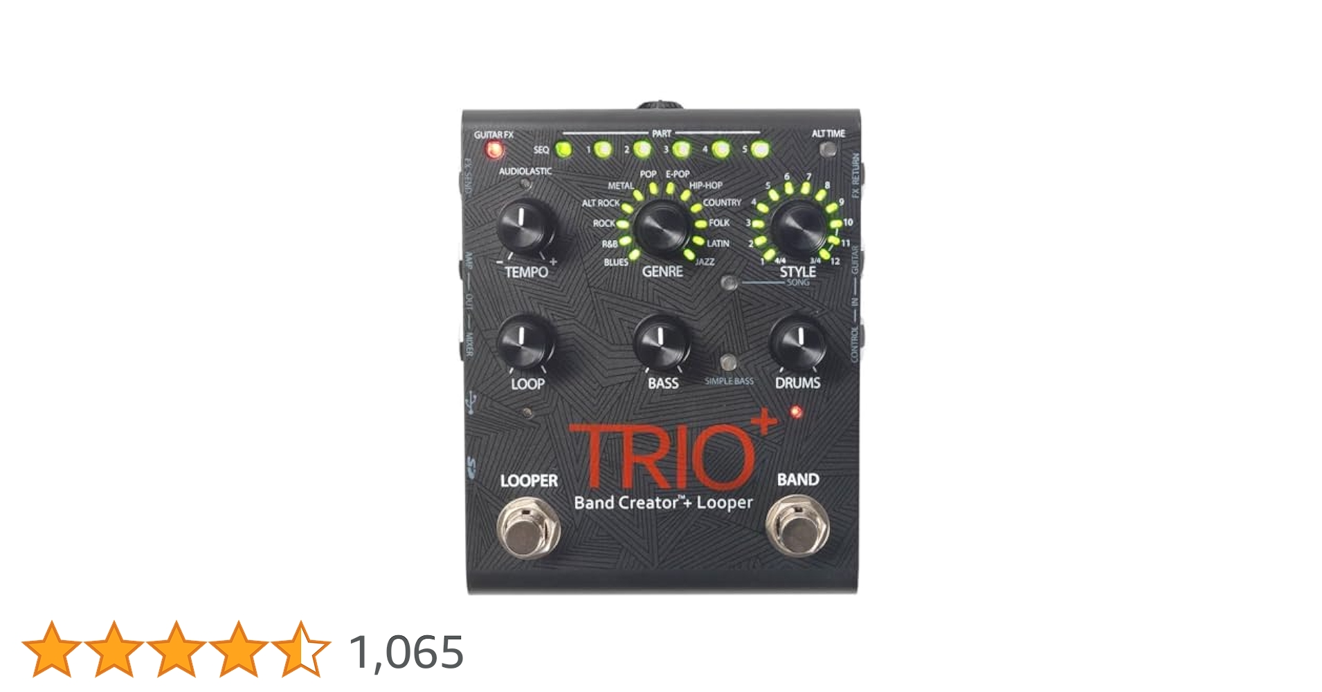 Digitech TRIO+ Electric Guitar Multi Effect Band Creator and