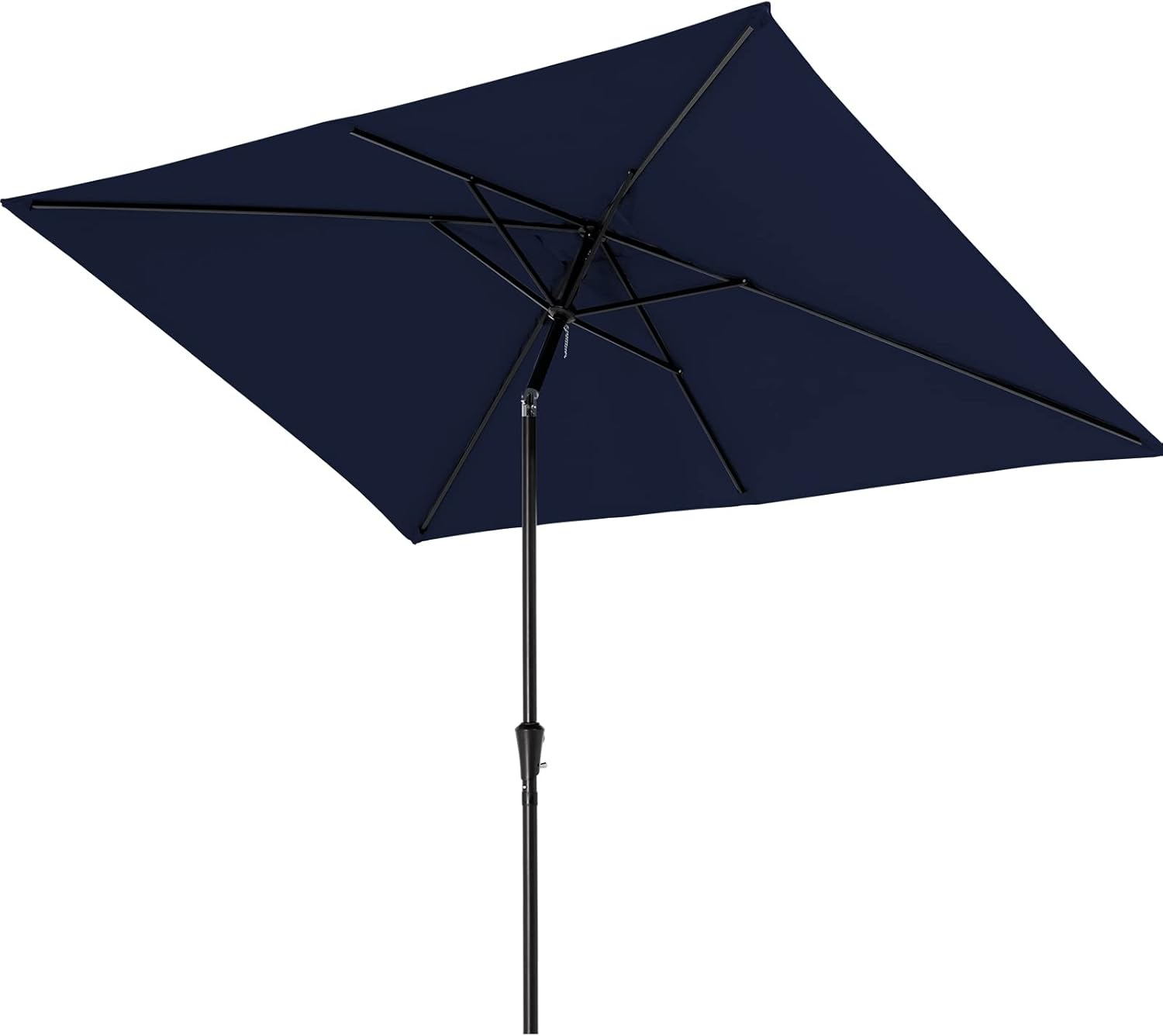 MEWAY Rectangular Patio Umbrella Garden Market Umbrella with Tilt and Crank for Garden Deck Backyard Pool Patio Table (6.6 X 10 ft, Navy)