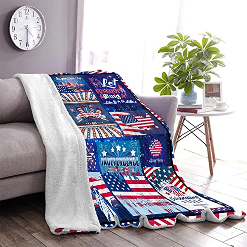Juirnost Independence Day Blanket,4Th Of July Blanket Gift For Women,Memorial Day Blanket,Fourth Of July Blanket,Veterans Day Blanket,I Love Usa Cozy Blankets For Couch Bed 50X60Inch #TOP1