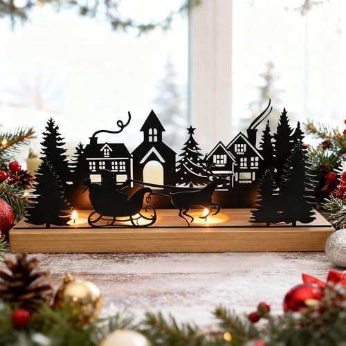 Forbabe Adventskranz Kerzenhalter Modern, Weihnachten Adventsgesteck...