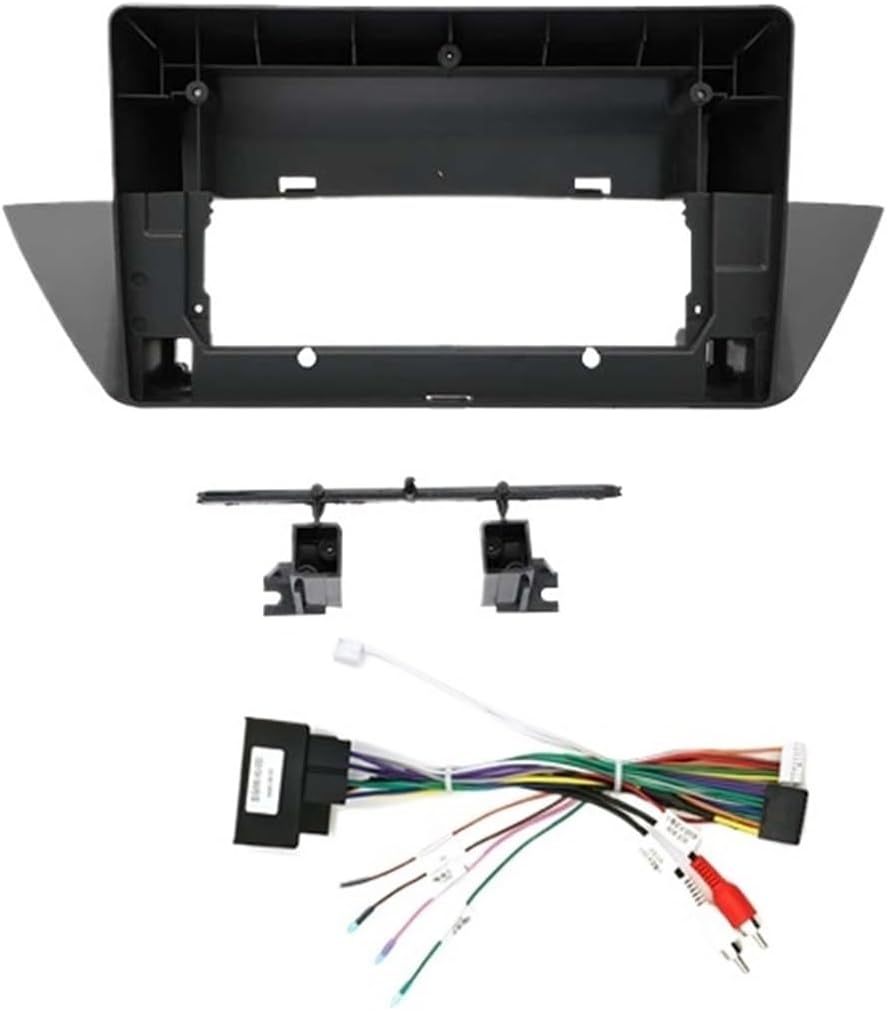 Car Interior、Radio Panel MAMSM 10 Inch Car Radio Fascias Frame Fit For BMW X1 E84 2010-2015 Stereo Panel Wiring Harness Power Cable CANBUS Decoder Mount KIt Decoration,Radio Panel(Frame and Cable)