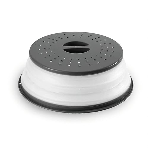 Collapsible Microwave Splatter Cover for Food, Vented Microwave Plate Cover