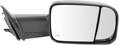 Miniatura 7 de Trail Ridge Espejo de remolque eléctrico plegable con señal calentada charco negro par conjunto para Ram