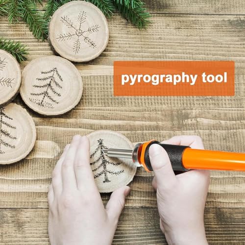 Image of AASONS 23pc Wood Burning Tool Kit, Woodburning Pyrography Pen, Electric Hot Knife Cutter Burner For Cutting Carving Soft Thin Foam Cloth Embossing Ideal For Wood, Leather Scalding, Home DIY Welding.