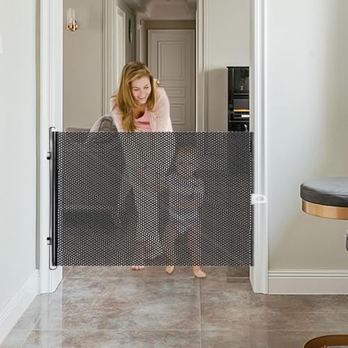 Geri çekilebilir köpek kafesi, esnek güvenlik kapısı, güvenlik ızgarası, kapı, merdiven, bebek, çocuk, köpek yavrusu için - Görsel 2