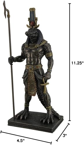 Miniatura 4 de Veronese Design Sobek - Estatua de cocodrilo egipcio antiguo del dios del Nilo