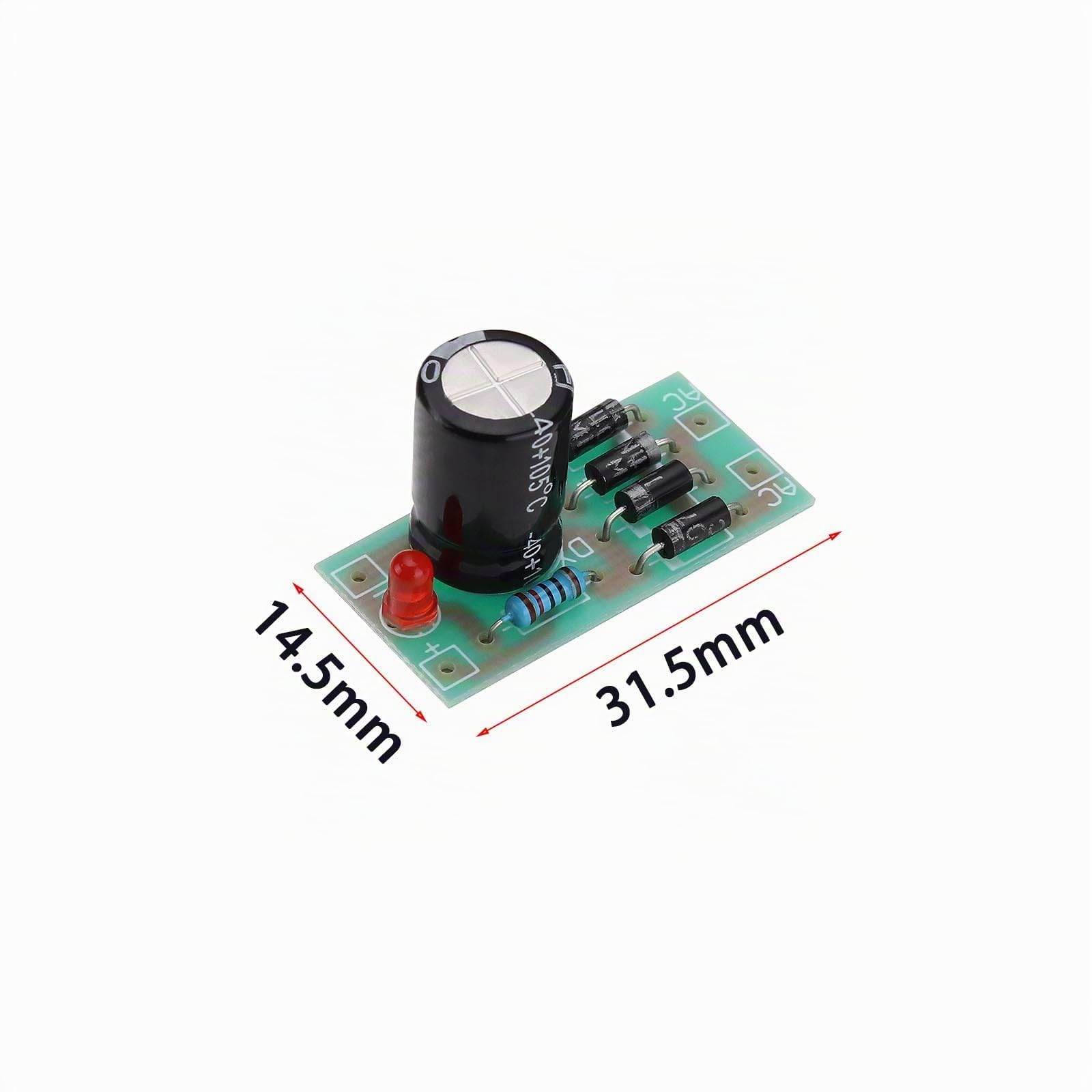 Lötübung AC-DC-Wandler, mit IN4007 Brückengleichrichter Lötübung AC-DC-Wandler, mit IN4007 Brückengleichrichter