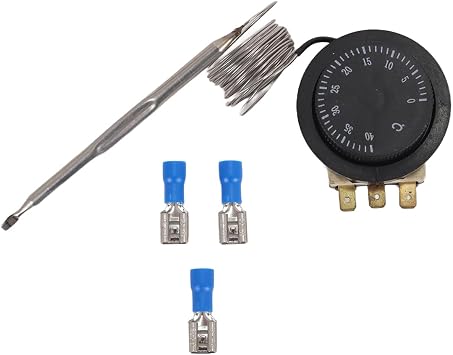 Temperature Controller Switch,Capillary Thermostat Controlled Knob for Temperature Adjustment 250V 16A 0-40 C