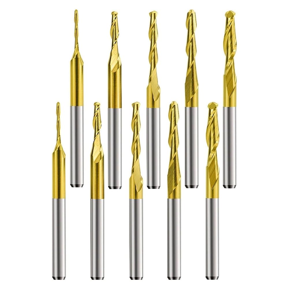 Kugelfräser Vollhartmetall Spirale Metall 1/8 Schaft