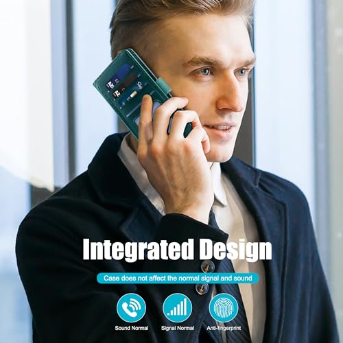 Kuafcase Compatible for iPhone 11 Pro Max Case with 4 Card Slots Magnetic Closure Kickstand Shockproof Protective Phone Case Compatible for iPhone 11 Pro Max - Green - Image 5