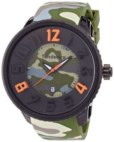 TENDENCE T0430030 - Reloj analógico de Cuarzo Unisex, Correa de plástico Color Verde