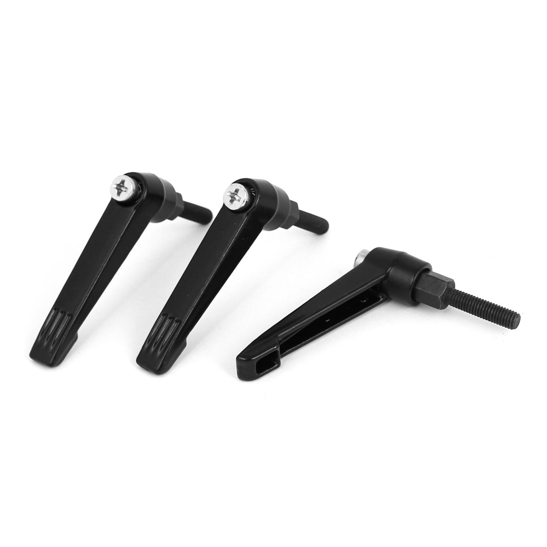Aexit M5x20mm Thread Clamps 50mm Long Lever Lathe Machinery Adjustable Clamping Strap Clamps Handle 3pcs