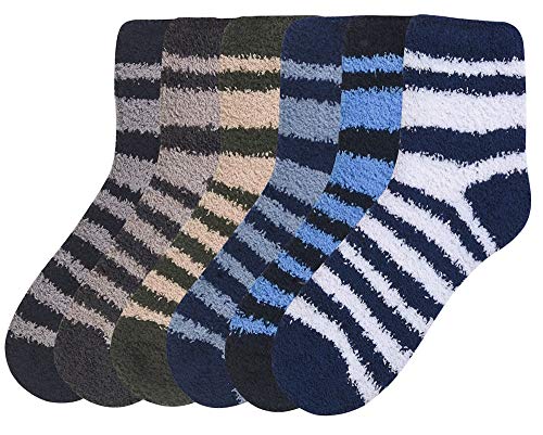 Image of Mamia 6 Pairs Women's Cozy Slipper Socks Fuzzy Sock Multi Color