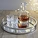 Le'raze Mirrored Vanity Tray, Decorative Round Tray with Chrome Handles for Display, Perfume, Vanity and Bathroom, Elegant Mirror Tray Makes A Great Bling Gift -13 Inch