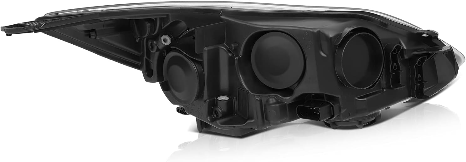 OCPTY Headlight Assembly Pair Replacement for for Ford for Focus 2012-2014 Black Housing Amber Reflector Clear Lens FO2502298 BM5Z1300