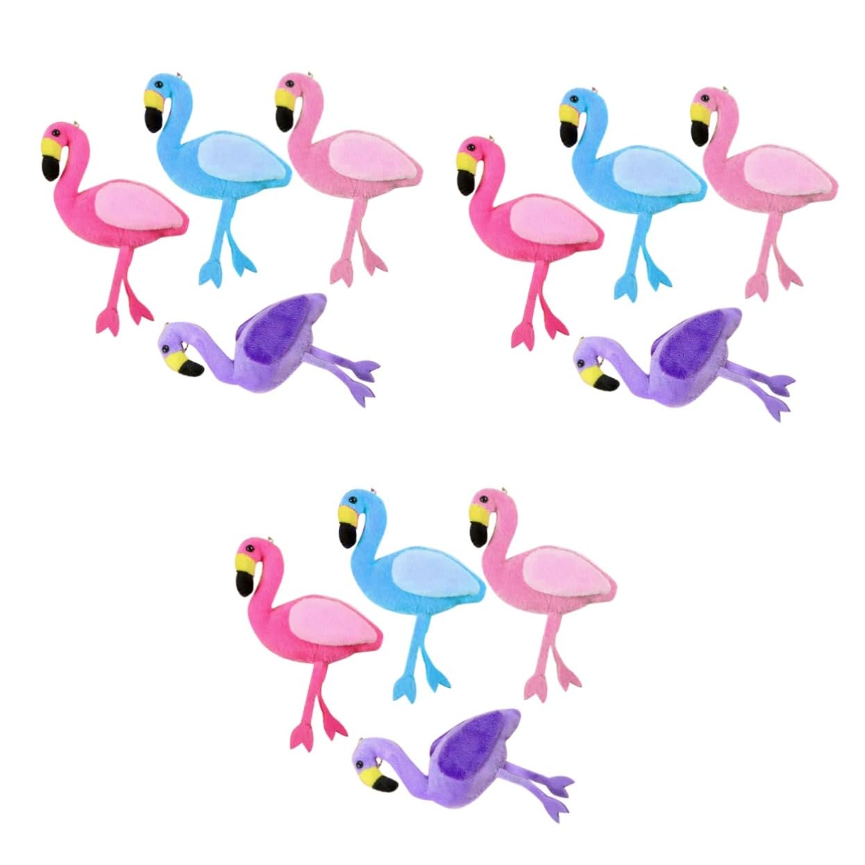 ibasenice 12 Piezas encantos Colgantes Tropicales Bandeja de Bola de Masa hervida Decoraciones de Pastel de niña Llavero Flamenco Regalo Creativo llaveros Dibujos Animados Colgante de Bolsa