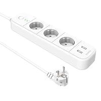 Ciabatta Elettrica Wi-Fi Intelligente Tenda, 3 Prese Controllate Individualmente e 2 Porte USB