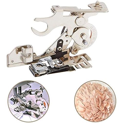 Youngine Ruffler Sewing Machine Presser Foot Gathering Pleats and Ruffles Attachment for Low Shank Singer, Brother, Babylock, Viking, Janome, Kenmore Cover