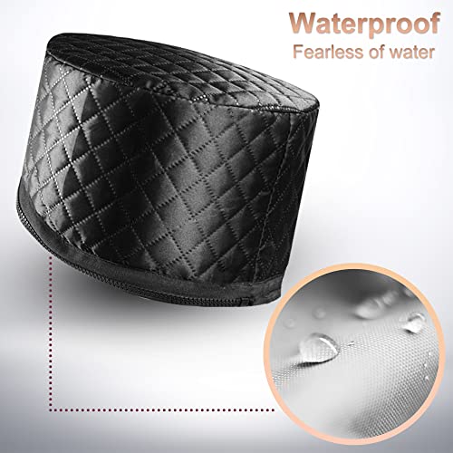 Heat Cap For Deep Conditioning, Ingeware Thermal Cap For Hair Steamer Cap For Natural Hair Portable Electric Heat Hair Spa Cap For Home Use Pattern (Solid Black) #TOP4