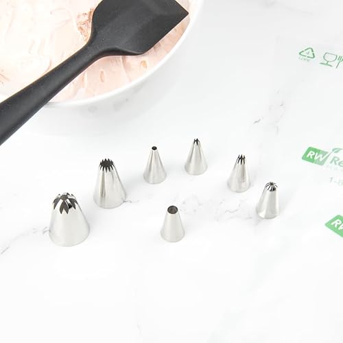 Miniatura 5 de Restaurantware Pastry Tek Punta de tubería, 1 punta redonda redonda para glaseado  #12, resistente a la corrosión, punta de glaseado de acero