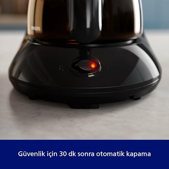 Philips Filter Coffee Machine, 1.2 Lt Capacity, Automatic Closing, Glass Infuser, Black and Metal, HD7462/20