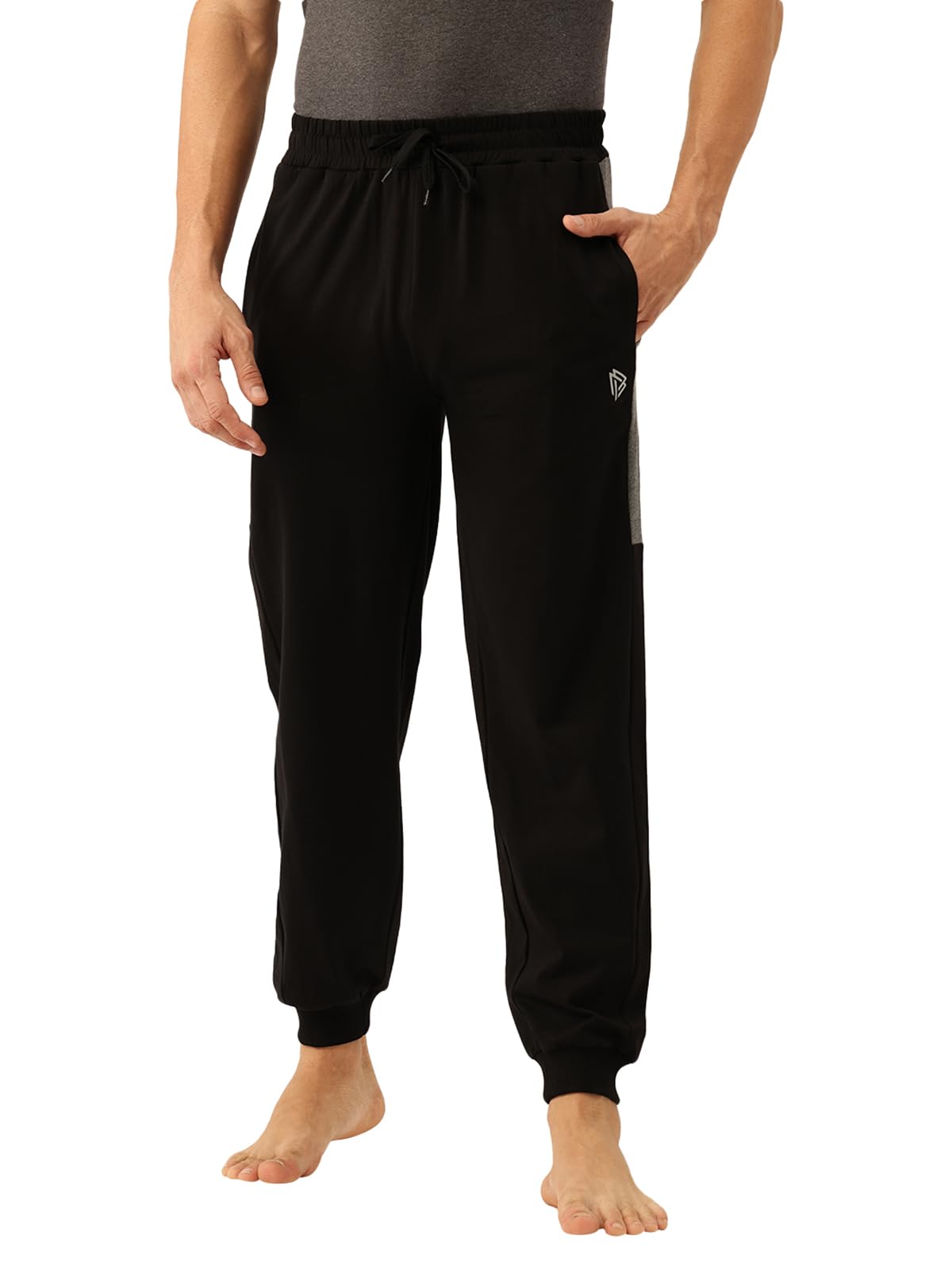 john players Men's Cotton Joggers with Contrast Side Panel With Pocket-picture-23