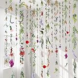 Suncalla 12 Pcs 70.8 ft Flower Garlands Hanging Artificial Wildflower Vine Decor from Ceiling Floating Floral...