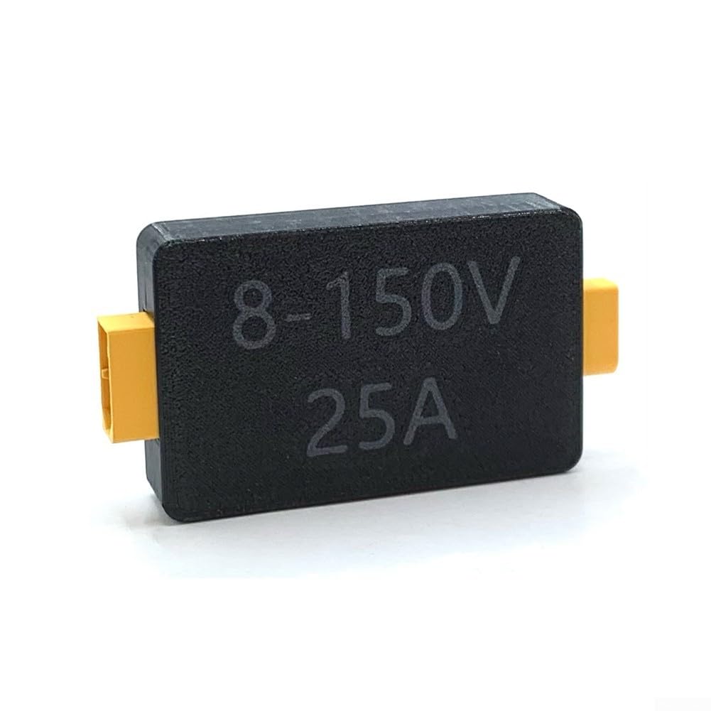 Power Meter 8-150V 25A/50A for Aircraft Model LIPO, Battery Voltage Capacity Tester with for XT60/XT90 Interface LCD Display(A)