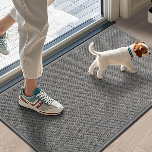 LEKEEPGO Tapis Entree Interieur, Paillasson Interieur Entree Antidérapant, Tapis intérieur Entree Absorbant Lavable, Tapis d'Entrée Fin Tapis de Porte pour...