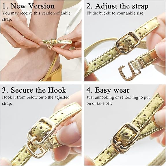 Image of AIUNIIND Kitten Heels for Women, Strappy Square Open Toe Sandals 2.5 inch