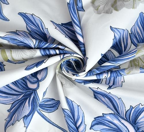 Image of VOMZER 300 Threadcount Elastic Fitted Bedsheets Single Bed with 1 Pillow Cover | Single Bed with All Around Elastic, Size 36 X 72 X 8 Inches Blue