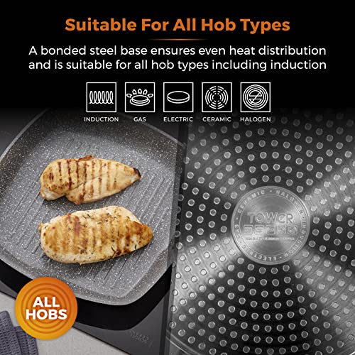 Tower T80336 25cm Non-Stick Grill Pan with Soft Touch Handle - Image 6