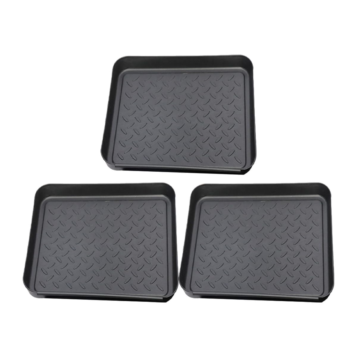 Plateaux à chaussures noir SEWACC x3 en plastique multi-usages