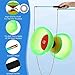 6 Pieces Chinese Diabolo Toy Set Includes 5 Inches Five Bearings Diabolo Ball Toys with 2 Pieces Alloy Diabolo Sticks 2 Pieces Ropes Drawstring Bag for Fun (Green)