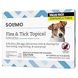 Amazon Brand - Solimo for Dogs Medium Dog (23-44 pounds) Flea and Tick Treatment, 6 Doses