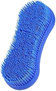Horse Grooming Brush, Professional Plastic Curry Comb Horse Massage Body Hippo Brush for Horses Grooming Care (Random Color)
