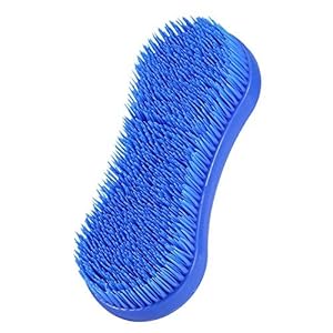 Horse Grooming Brush, Professional Plastic Curry Comb Horse Massage Body Hippo Brush for Horses Grooming Care (Random Color)