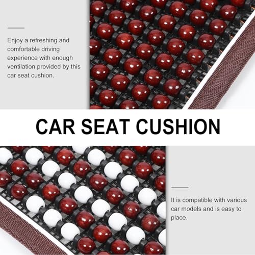 Cojín refrescante de cuentas de madera SEWACC y funda ventilada para coche 2